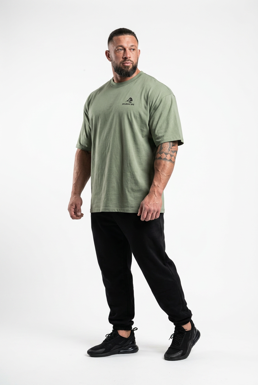 XAPE Garage Strength V3 Oversized Tee - Sage