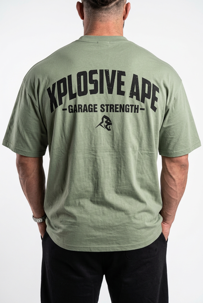 XAPE Garage Strength V3 Oversized Tee - Sage
