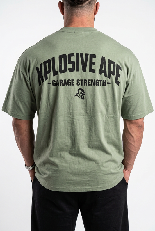 XAPE Garage Strength V3 Oversized Tee - Sage