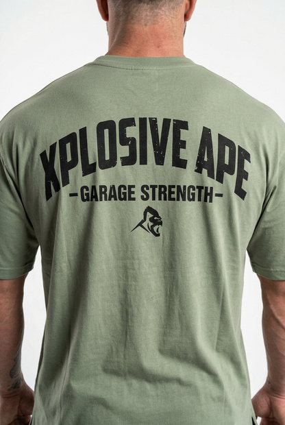 XAPE Garage Strength V3 Oversized Tee - Sage