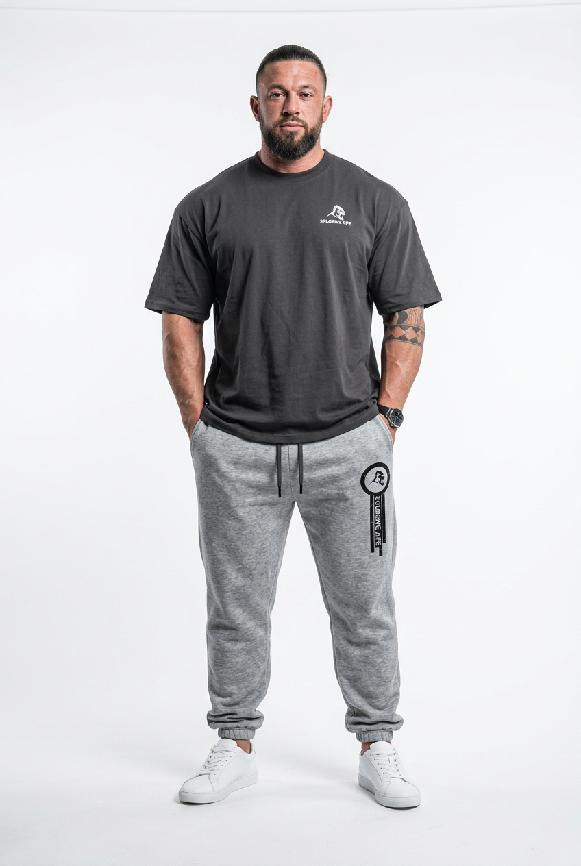 XAPE Graffiti V3 Oversized Tee - Charcoal
