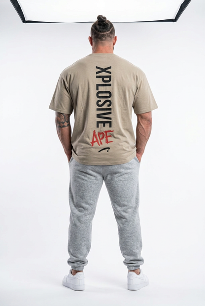 XAPE Graffiti V3 Oversized Tee - Sand