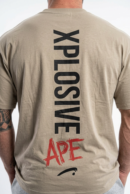 XAPE Graffiti V3 Oversized Tee - Sand