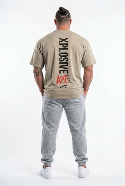 XAPE Graffiti V3 Oversized Tee - Sand