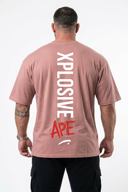 XAPE Graffiti V3 Oversized Tee - Dusty Pink