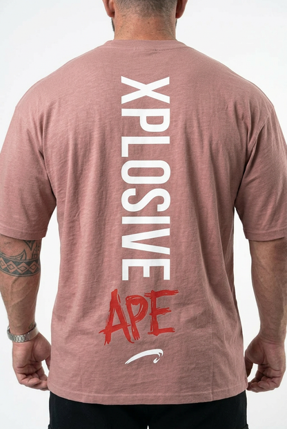 XAPE Graffiti V3 Oversized Tee - Dusty Pink
