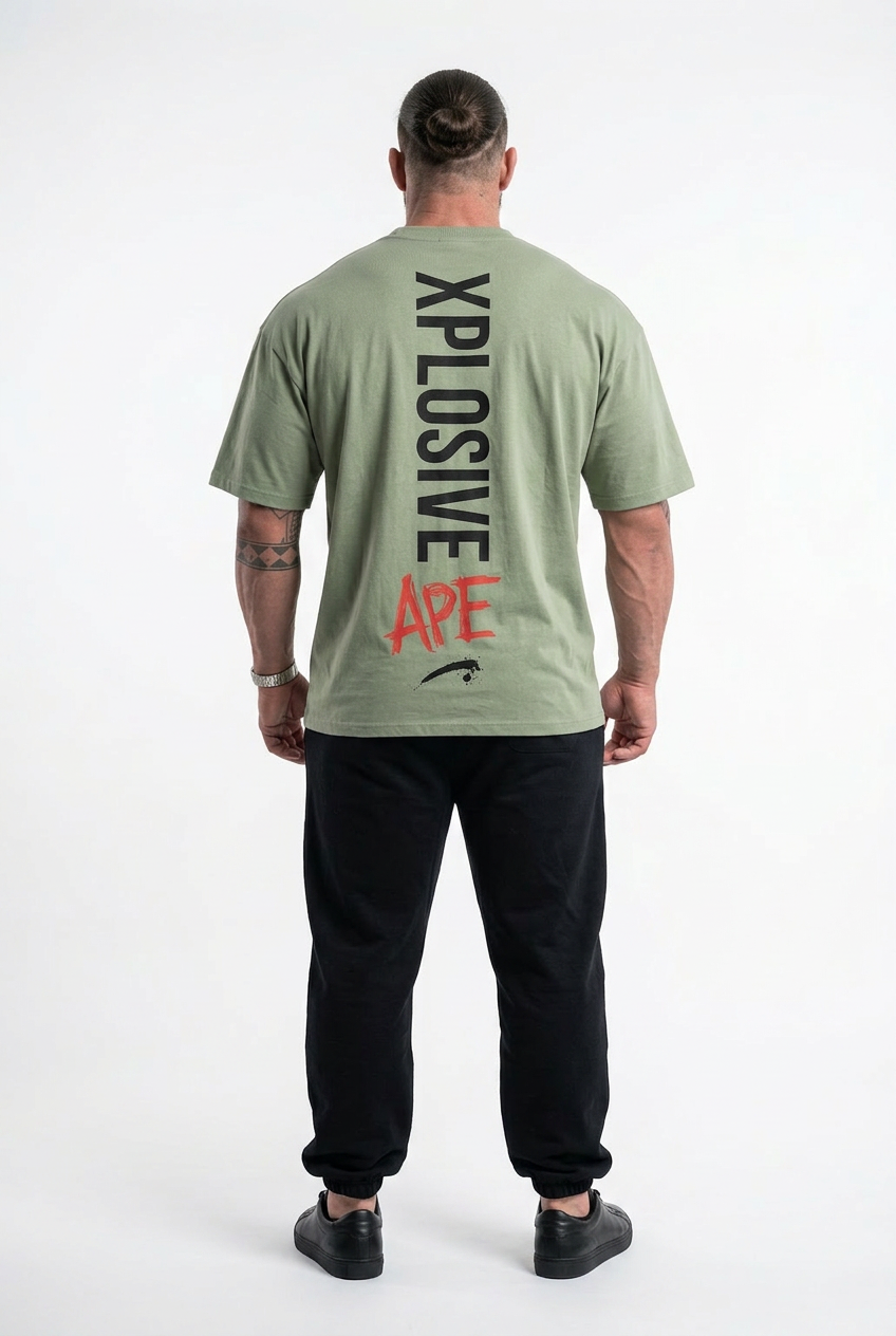XAPE Graffiti V3 Oversized Tee - Sage