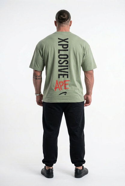 XAPE Graffiti V3 Oversized Tee - Sage