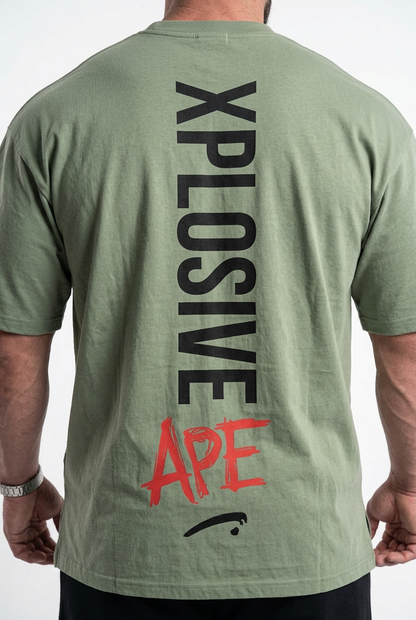 XAPE Graffiti V3 Oversized Tee - Sage