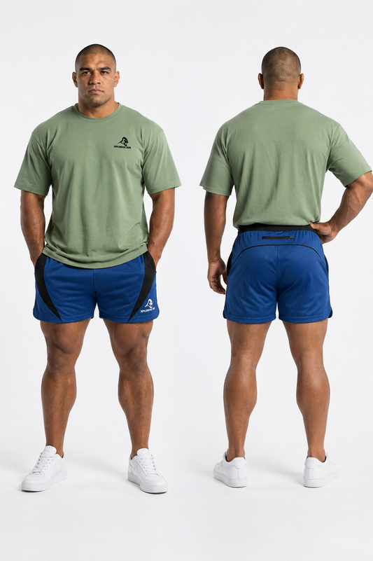 XAPE Essential V2 Tee & Apex Raptor Shorts Combo - Sage/Blue