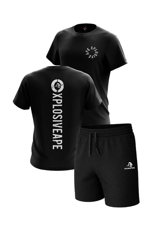 XAPE Impact Tee & Prime Oversized Shorts Combo - Black