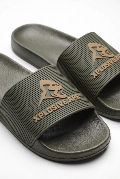 XAPE Prime Logo Sliders - Khaki