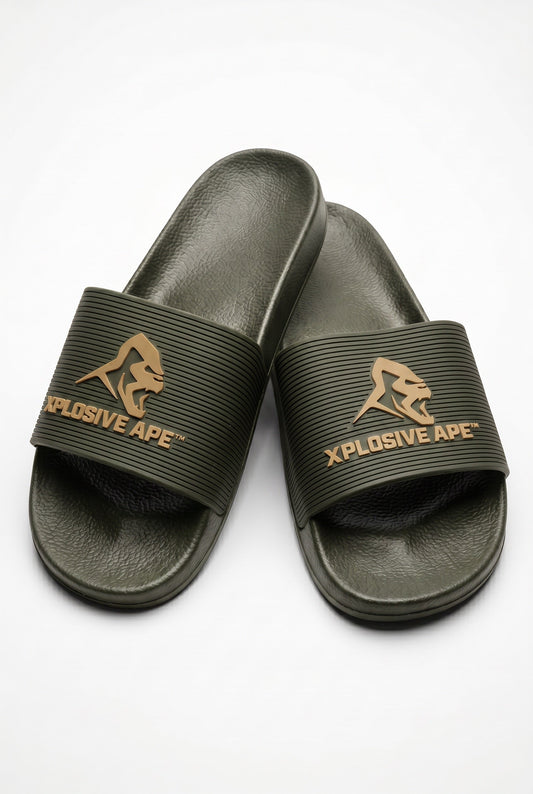 XAPE Prime Logo Sliders - Khaki