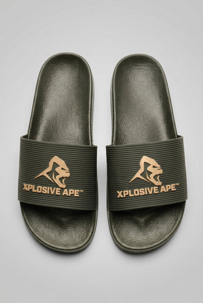 XAPE Prime Logo Sliders - Khaki