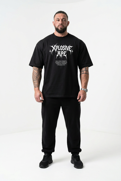 XAPE No Excuses Heavyweight Ultra Oversized Tee - Black