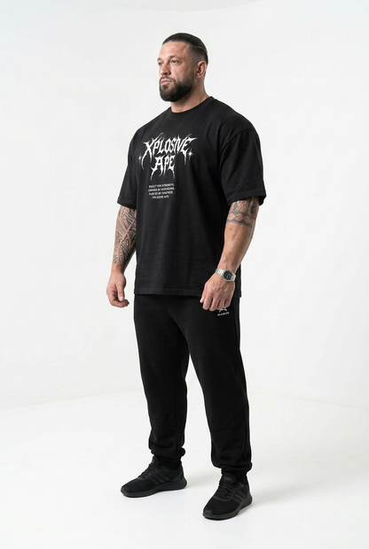 XAPE No Excuses Heavyweight Oversized Tee - Black
