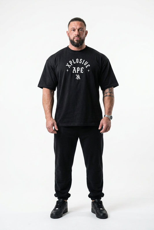 XAPE London Gothic Oversized Tee - Black