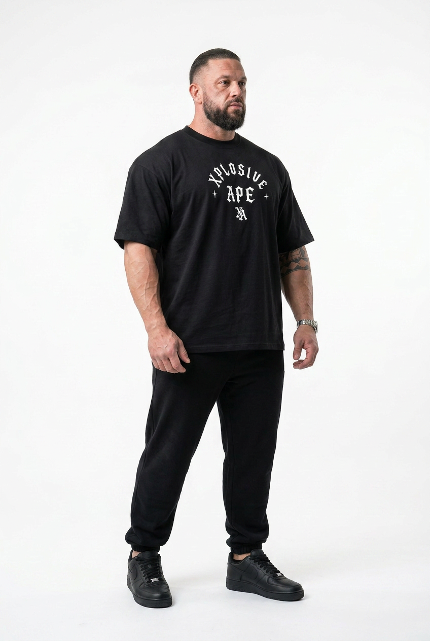 XAPE London Gothic Oversized Tee - Black