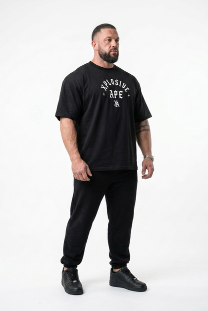 XAPE London Gothic Ultra Oversized Tee - Black