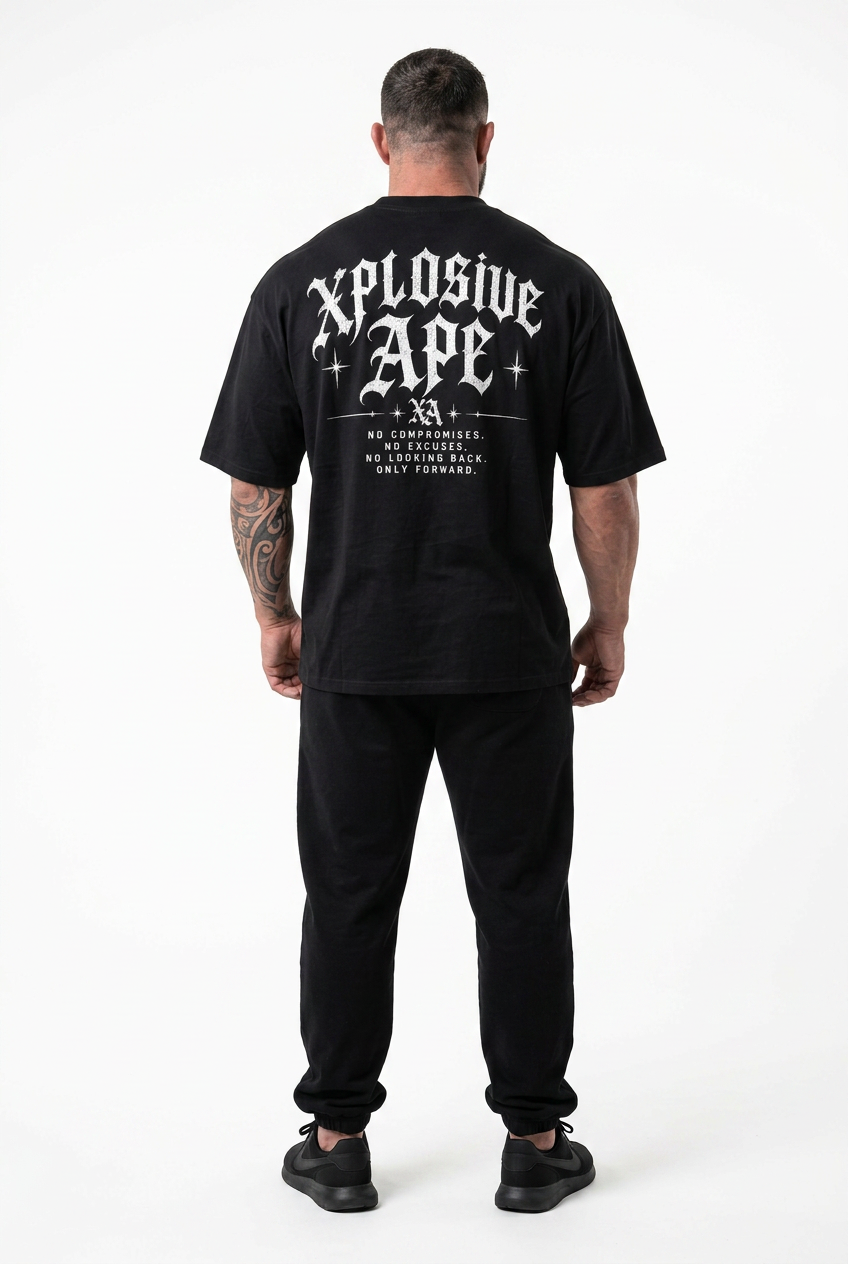 XAPE London Gothic Oversized Tee - Black