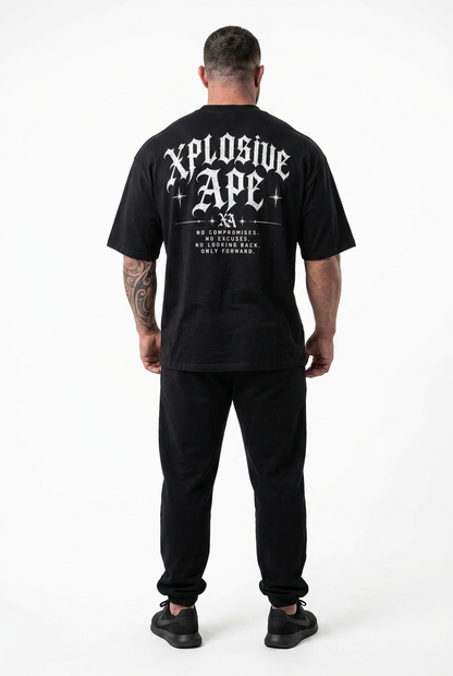 XAPE London Gothic Oversized Tee - Black