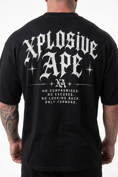 XAPE London Gothic Oversized Tee - Black
