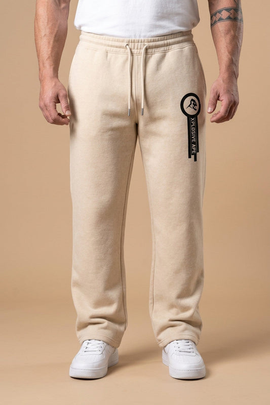 XAPE Panelled Relaxed Fit Joggers - Stone