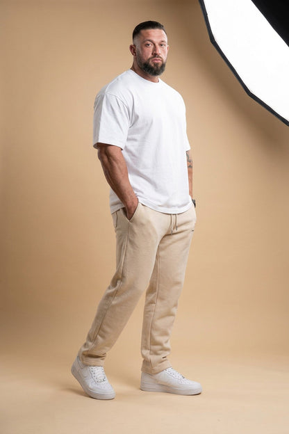 XAPE Original Logo Relaxed Fit Joggers - Stone