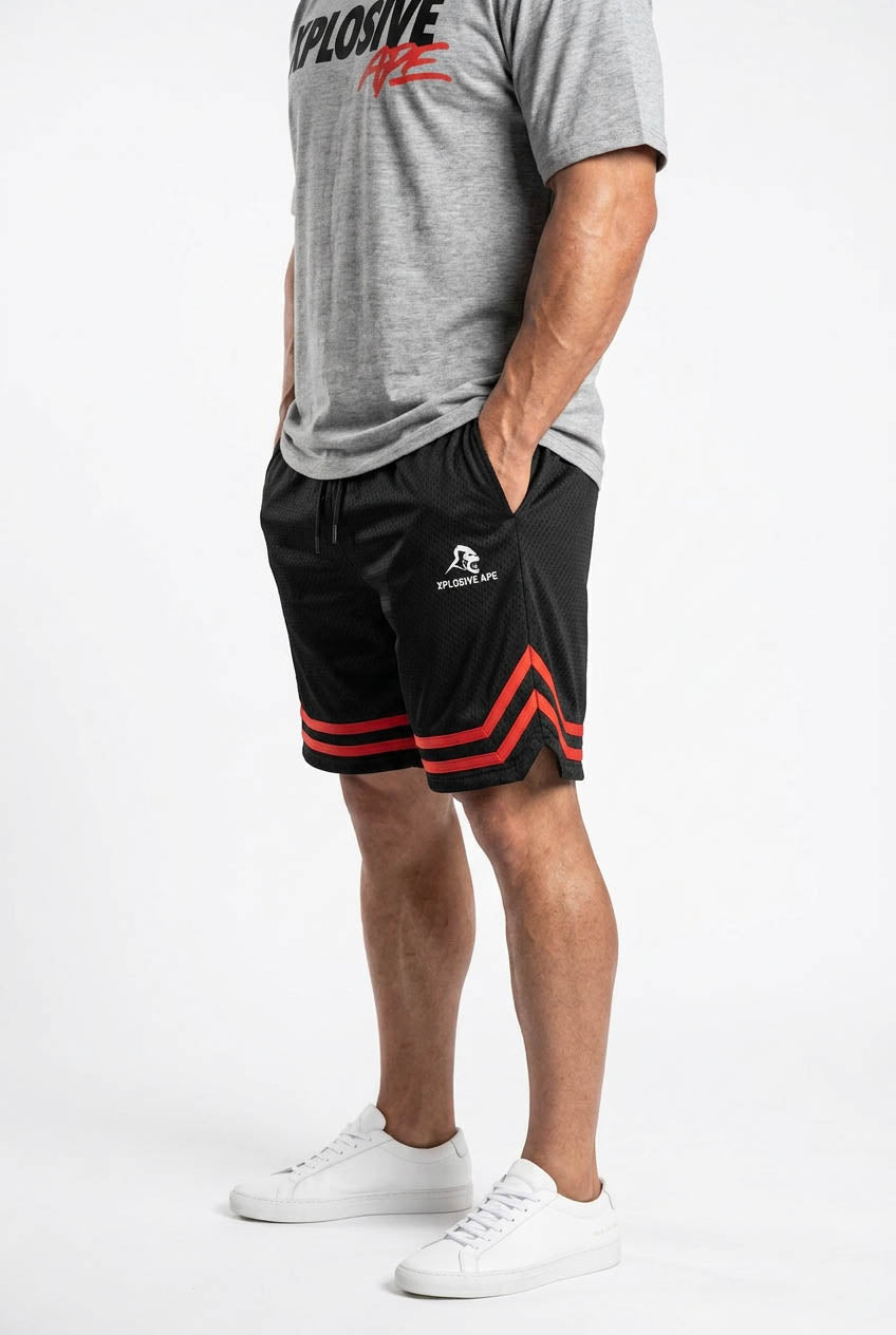 XAPE Holder V2 Tee & Strike Shorts Combo - Sports Grey/Black