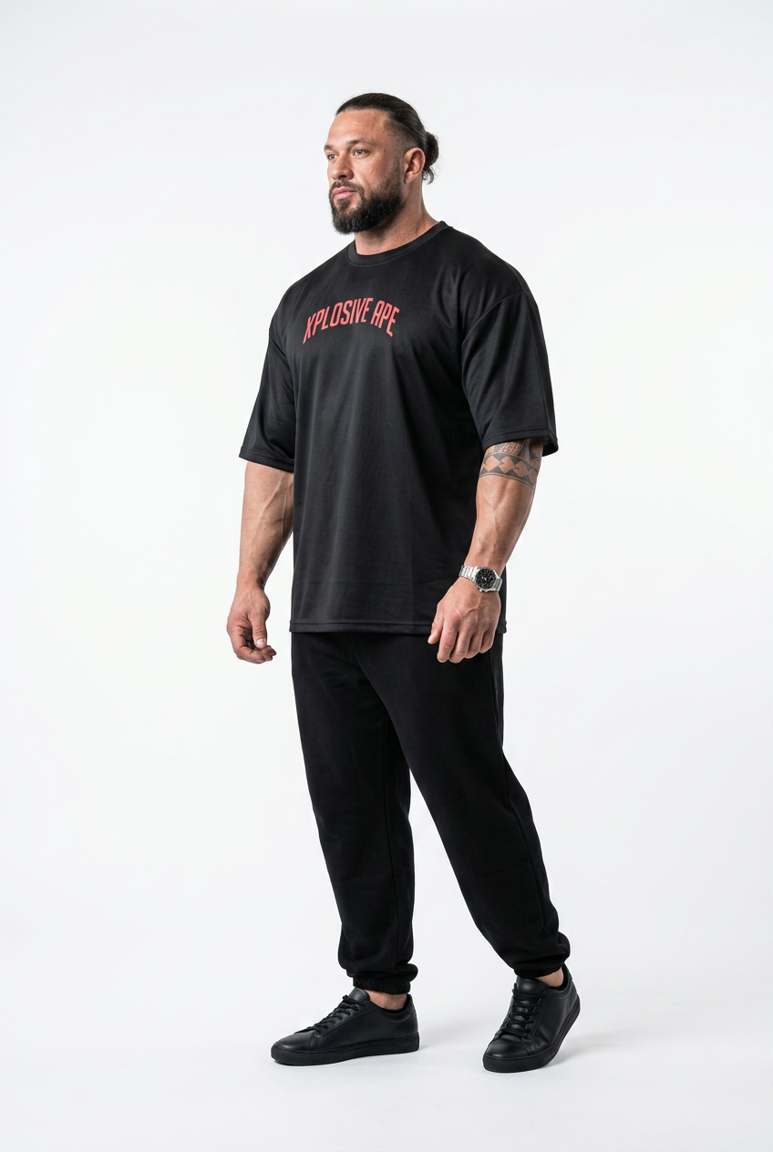 XAPE Powerhouse Ultra Oversized Tee - Black