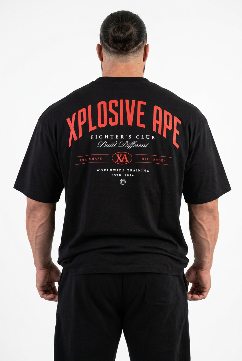 XAPE Powerhouse Ultra Oversized Tee - Black