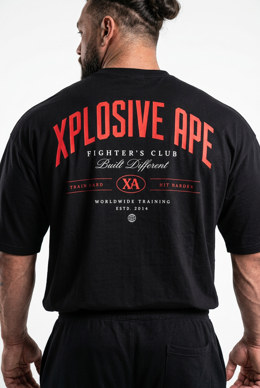 XAPE Powerhouse Ultra Oversized Tee - Black