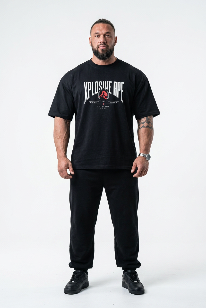 XAPE Fight Circuit Oversized Tee - Black