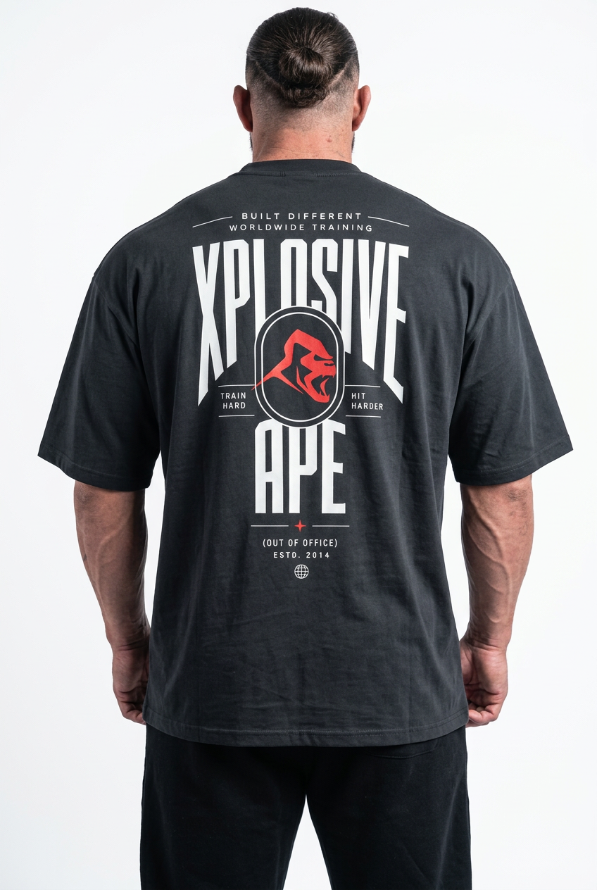 XAPE Fight Circuit Oversized Tee - Black