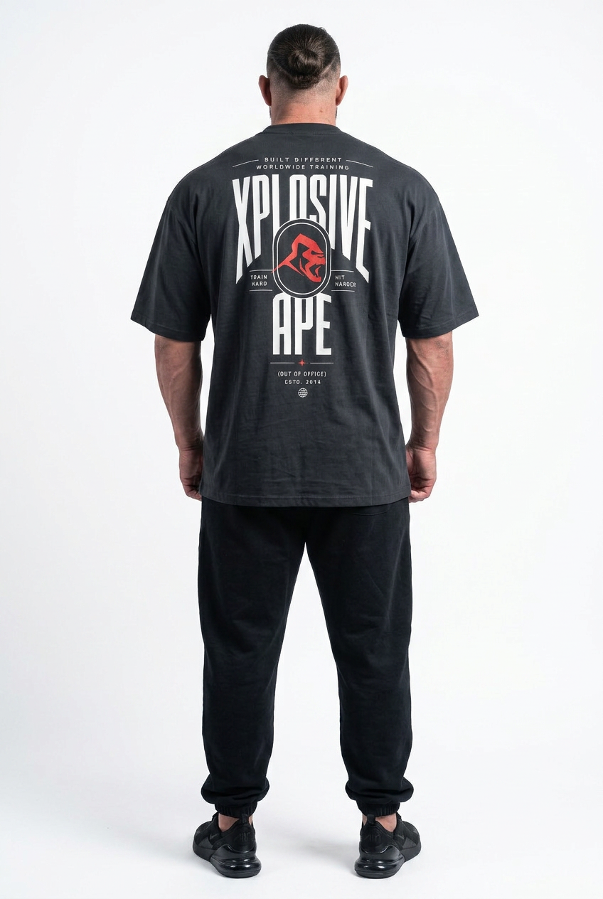 XAPE Fight Circuit Oversized Tee - Black