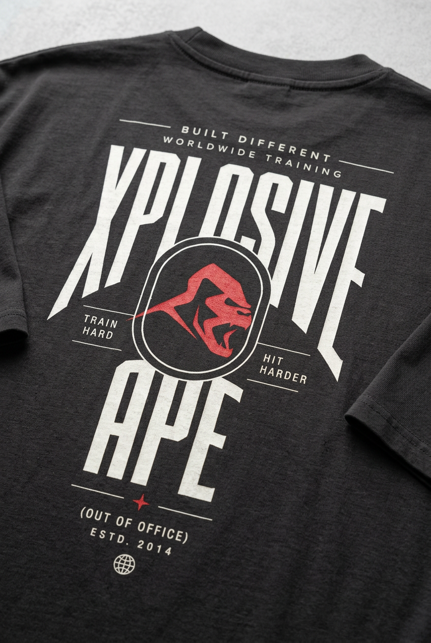 XAPE Fight Circuit Ultra Oversized Tee - Black