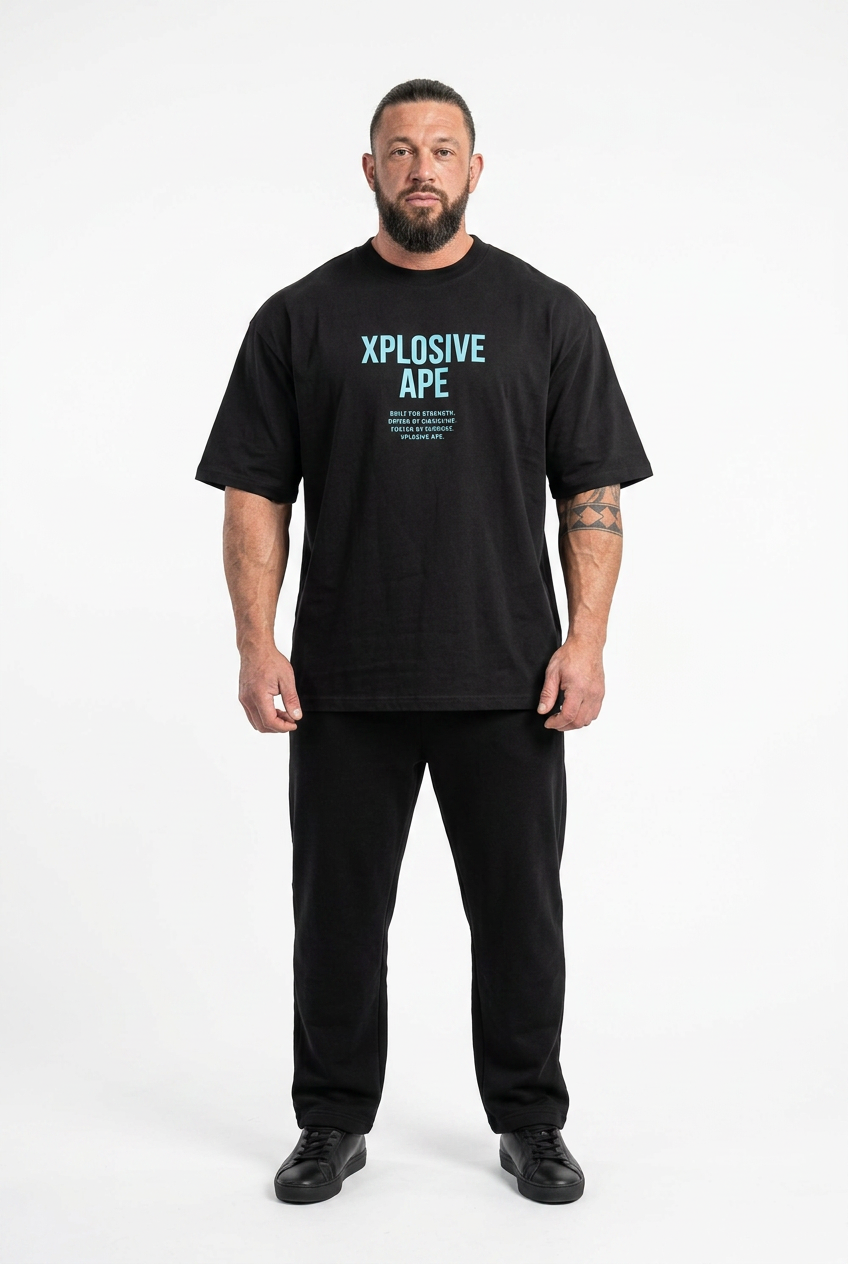XAPE Blueprint Division Oversized Tee - Black