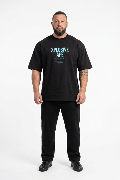 XAPE Blueprint Division Oversized Tee - Black