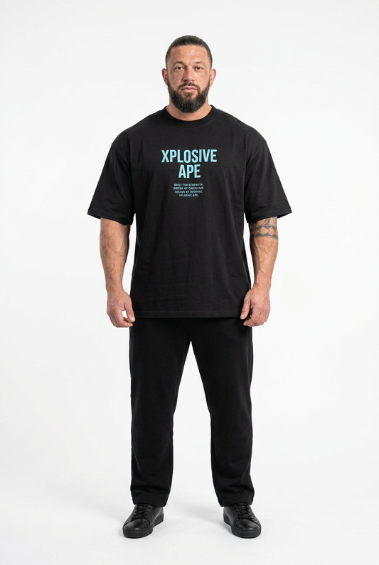 XAPE Blueprint Division Oversized Tee - Black