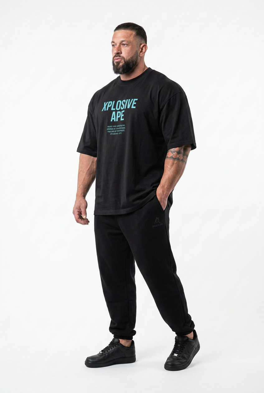 XAPE Blueprint Division Ultra Oversized Tee - Black