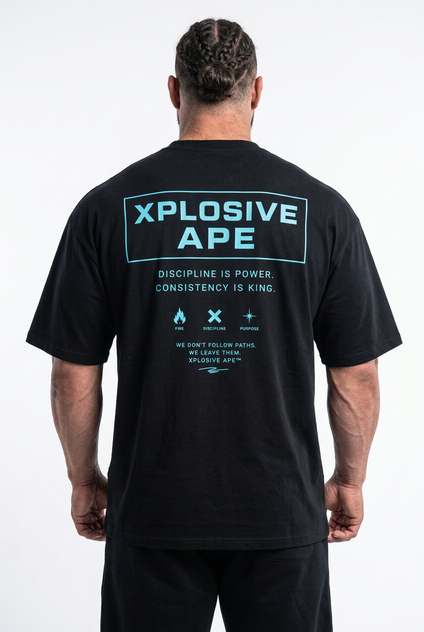 XAPE Blueprint Division Oversized Tee - Black