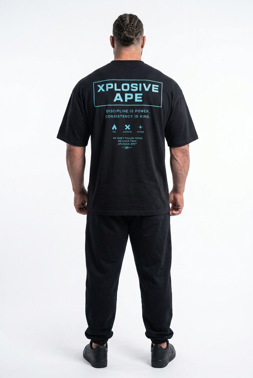 XAPE Blueprint Division Ultra Oversized Tee - Black