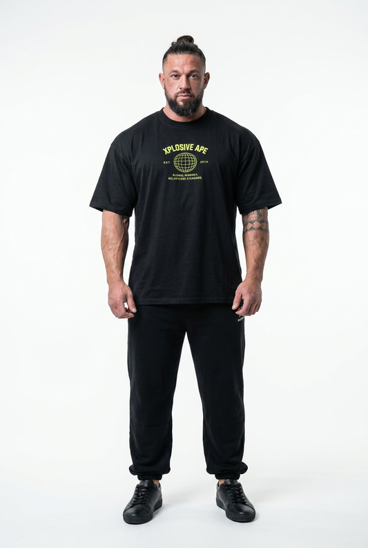 XAPE Mentality Program Oversized Tee - Black