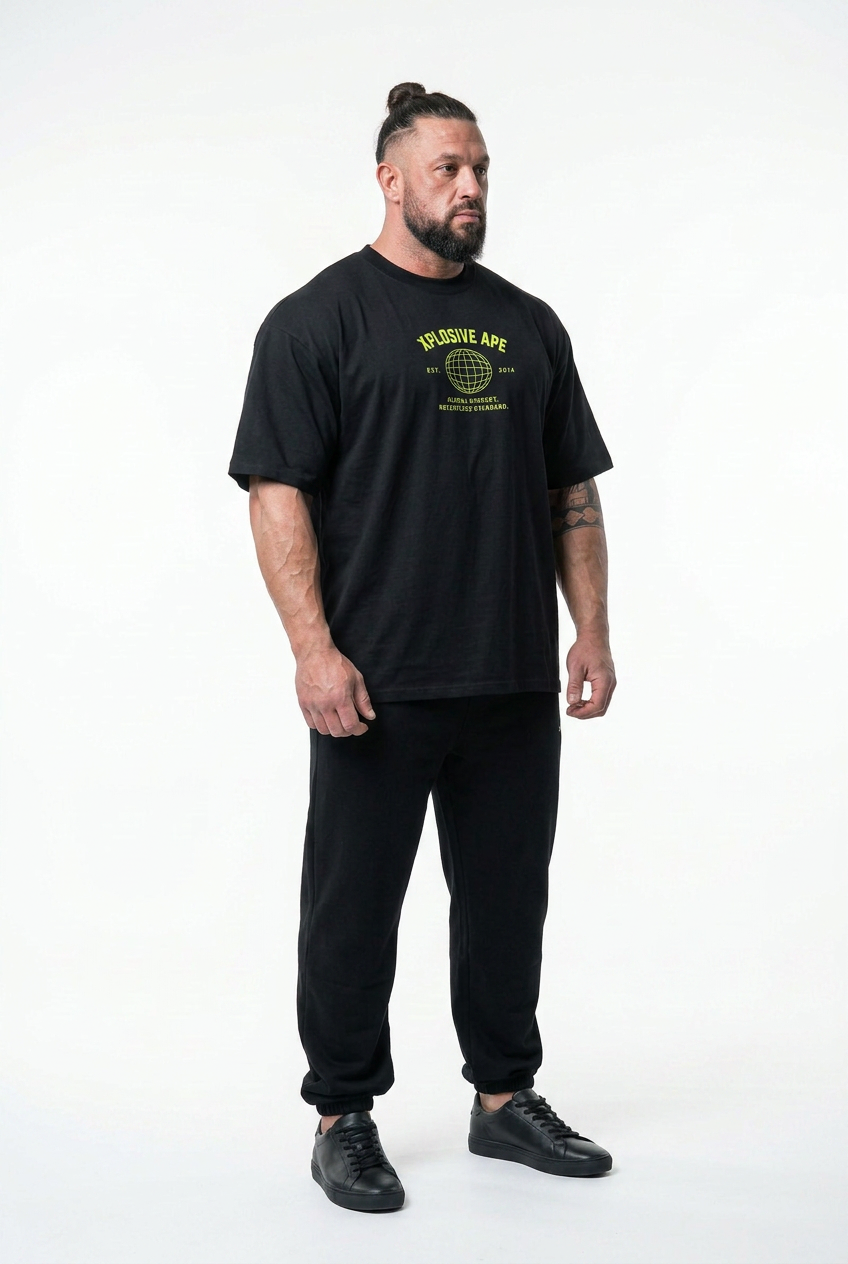 XAPE Mentality Program Oversized Tee - Black