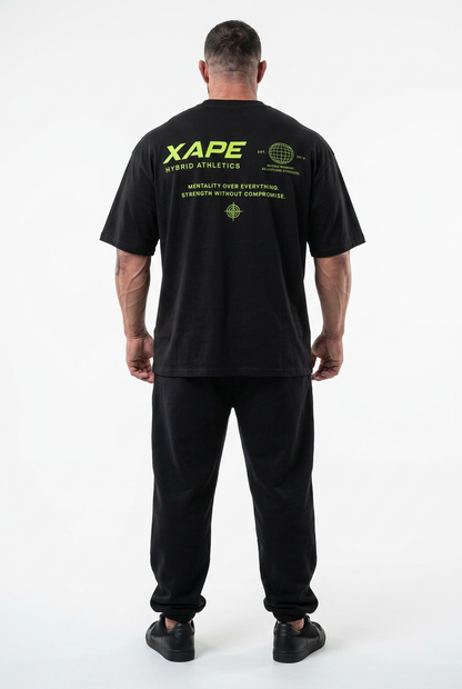 XAPE Mentality Program Oversized Tee - Black