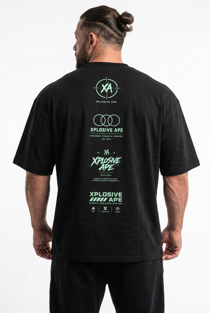 XAPE Chaos Protocol Oversized Tee - Black