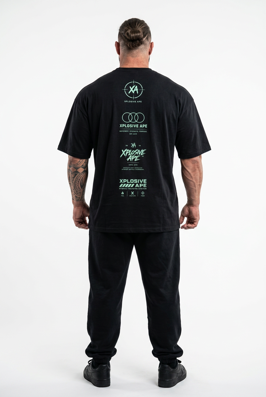 XAPE Chaos Protocol Ultra Oversized Tee - Black