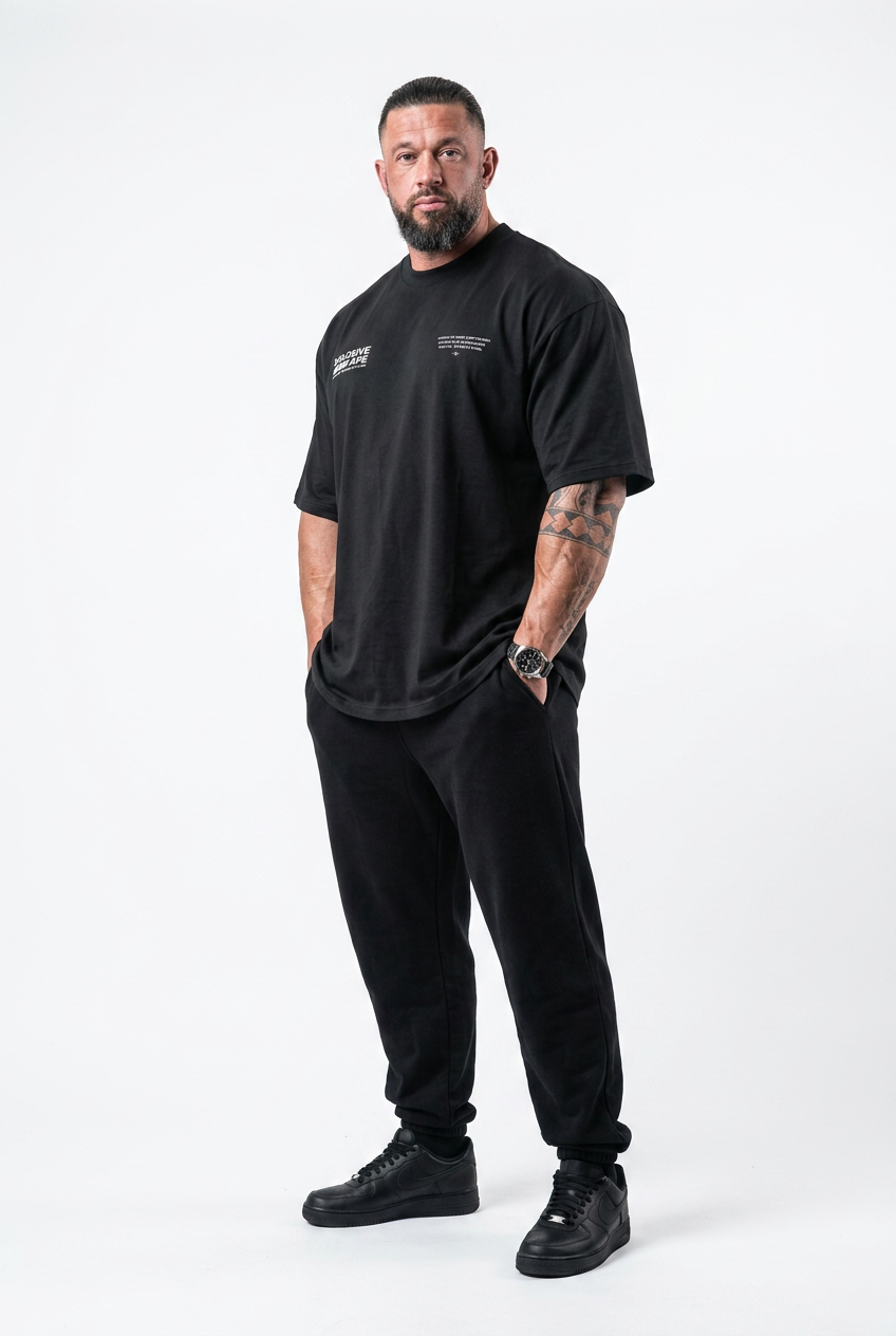 XAPE Voltage Script Ultra Oversized Tee - Black