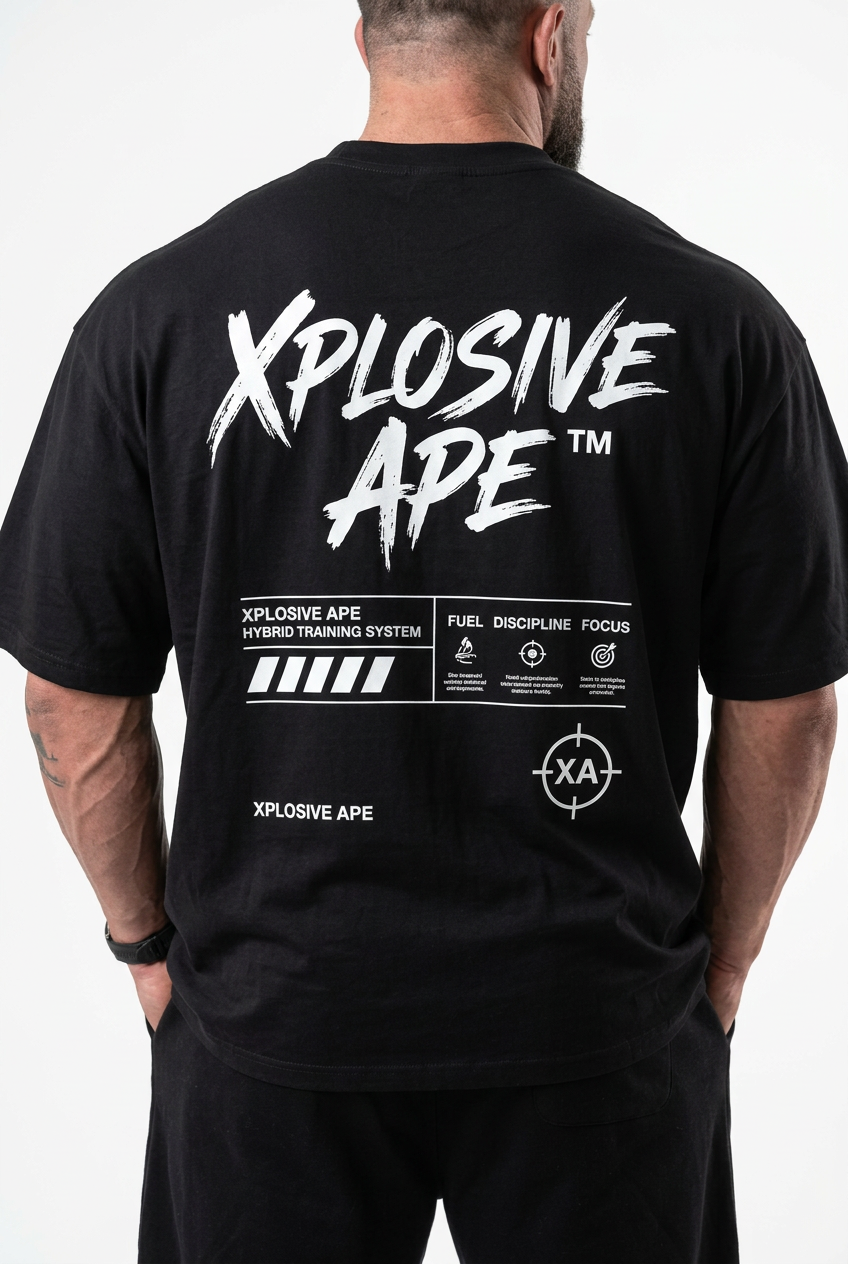 XAPE Voltage Script Ultra Oversized Tee - Black