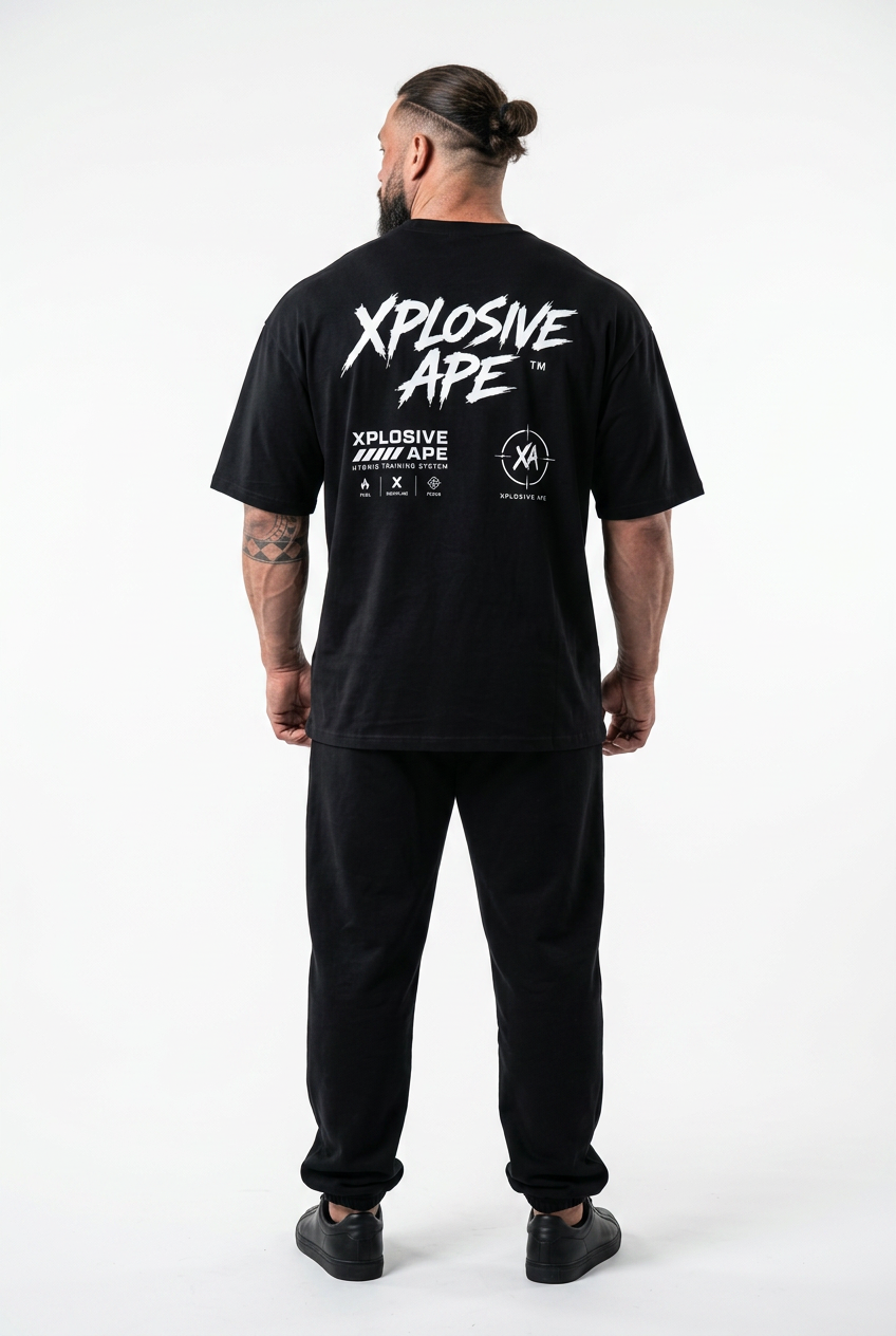 XAPE Voltage Script Oversized Tee - Black
